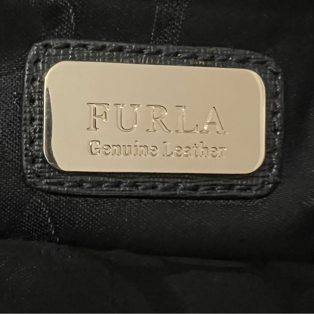 Furla Black Shoulder Bag with Gold Chain - Picture 2 of 16